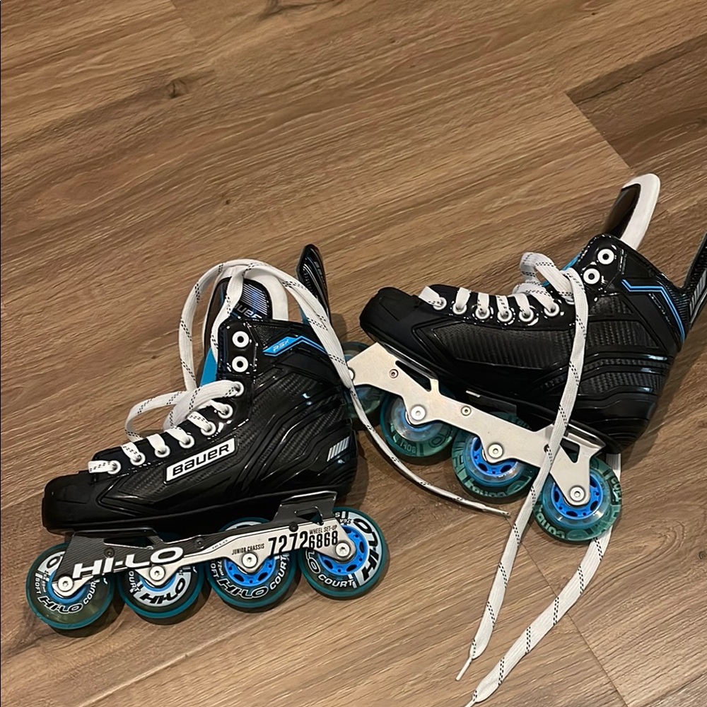 SOLD ❌ NEW Bauer Junior Black Inline Hockey Skates